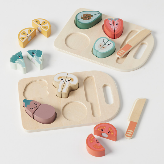Zookabee - Wooden Fruit and Vegetable Cutting Set