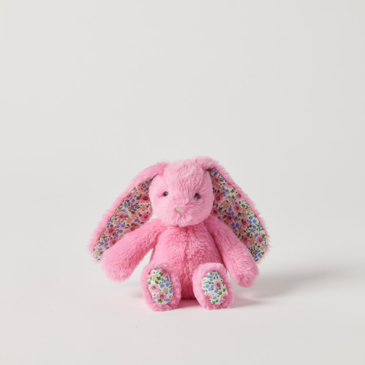 Jiggle & Giggle - Floral Sherbert Pink Bunny Rattle
