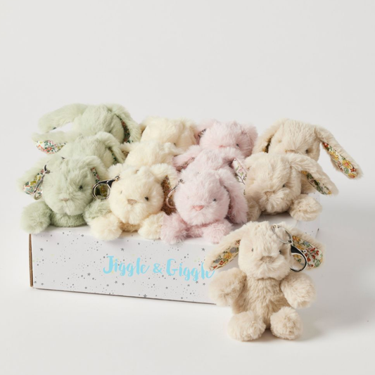 Jiggle & Giggle - Floral Bunny Keychain (Assorted Colour)