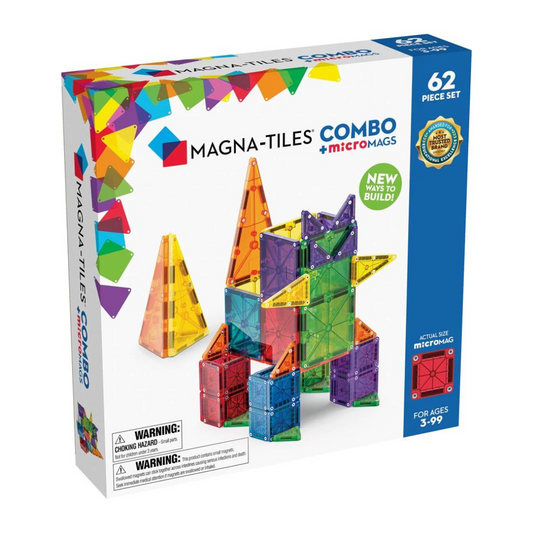 Magna-Tiles Combo + microMAGS - 62 Piece Set