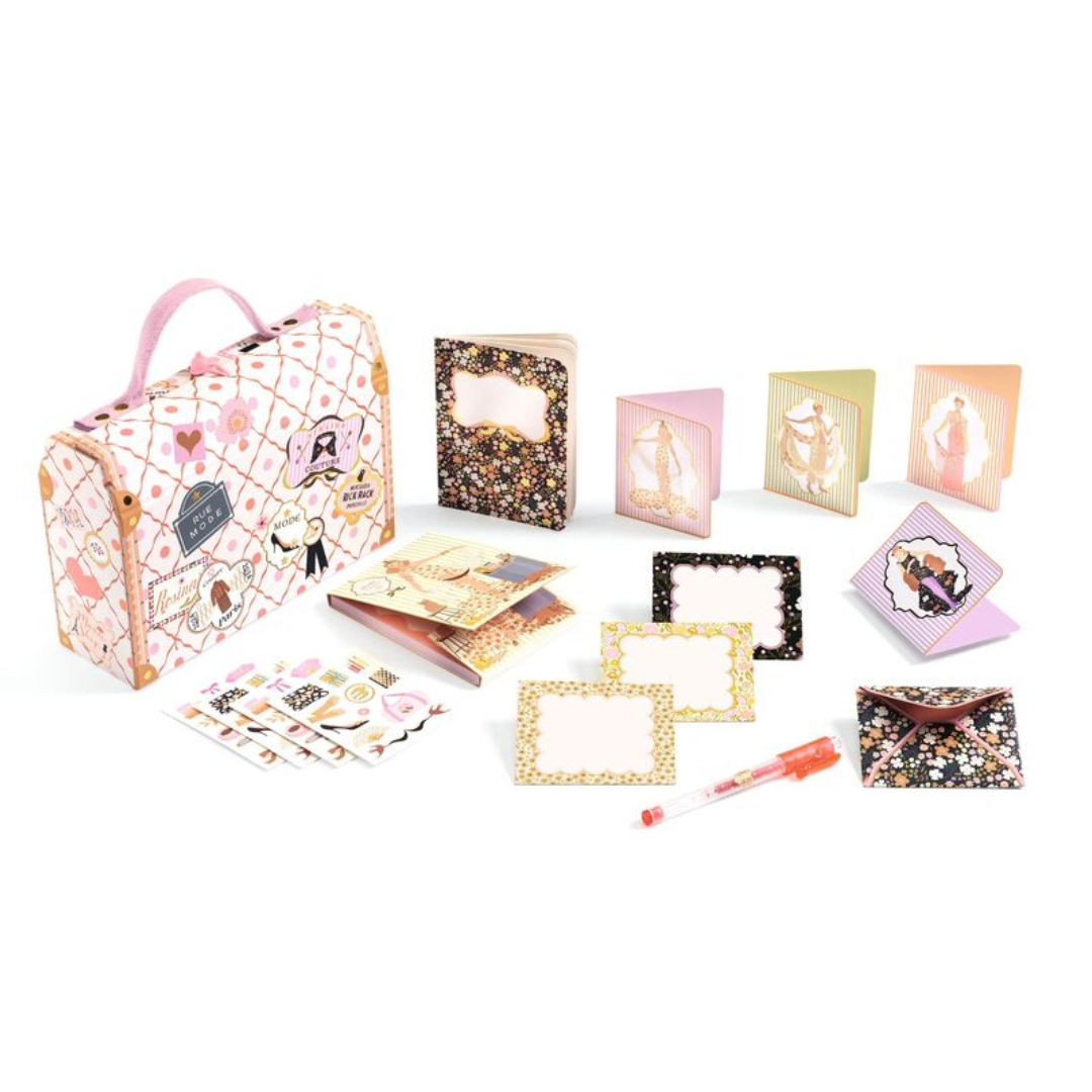 Djeco Tinou Stationery Case Fashion Themed