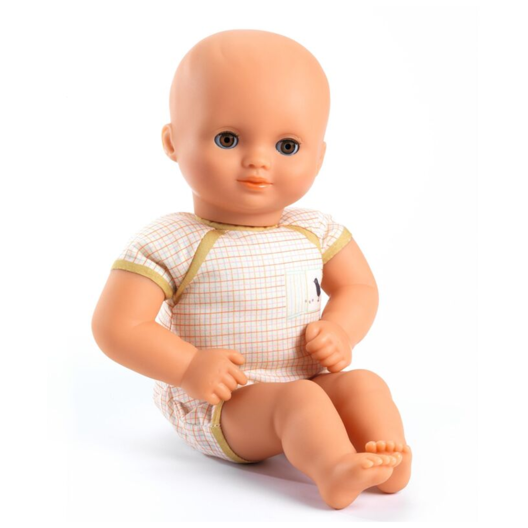 Djeco 32cm Pomea Machine Washable Neige Soft Body Doll
