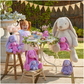Jiggle & Giggle - Floral Sherbert Pink Bunny Medium