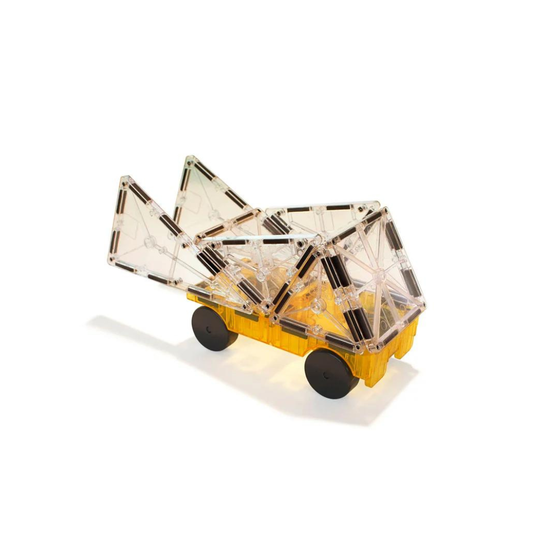 Magna-Tiles Cars - 2 Piece Expansion Set | Green & Yellow