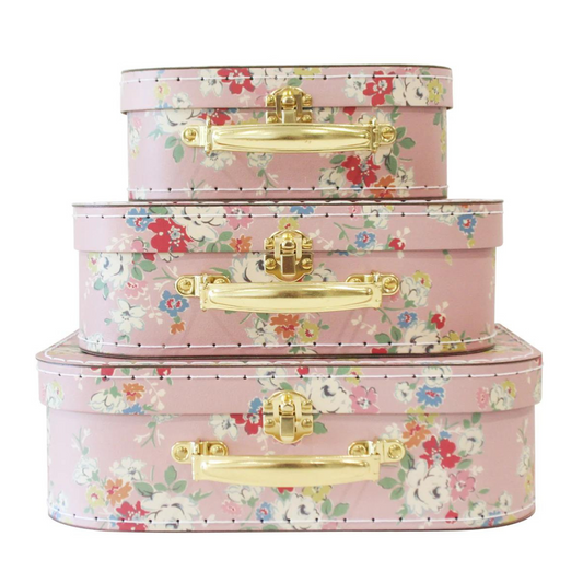 Alimrose Kids Carry Case 3pc Set - Vintage Rose