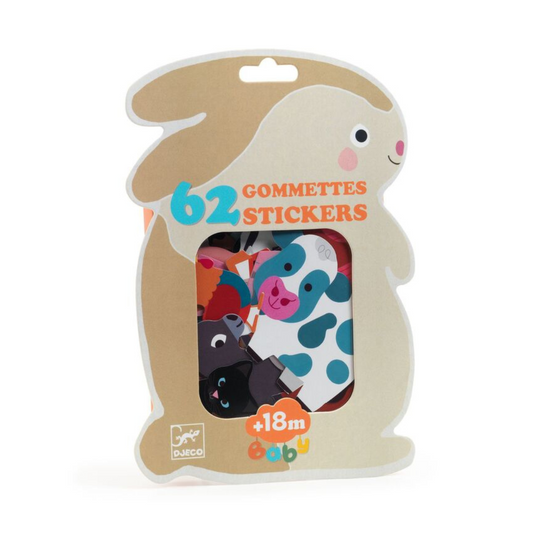 Djeco Farm Animals 62 Sticker Set