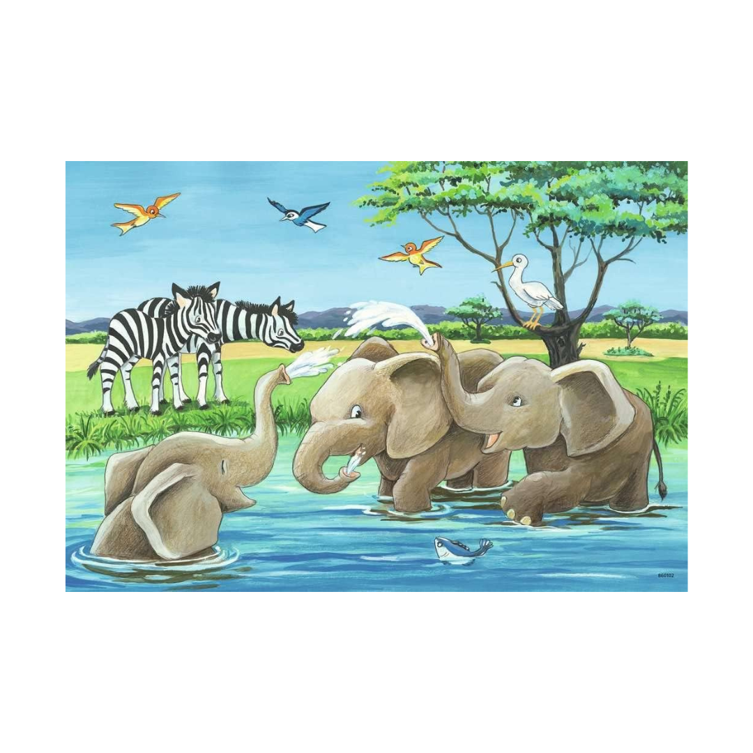 Ravensburger Baby Safari Animals Puzzle 2x12pc