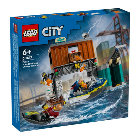 LEGO City Police Speedboat and Crooks' Hideout 60417
