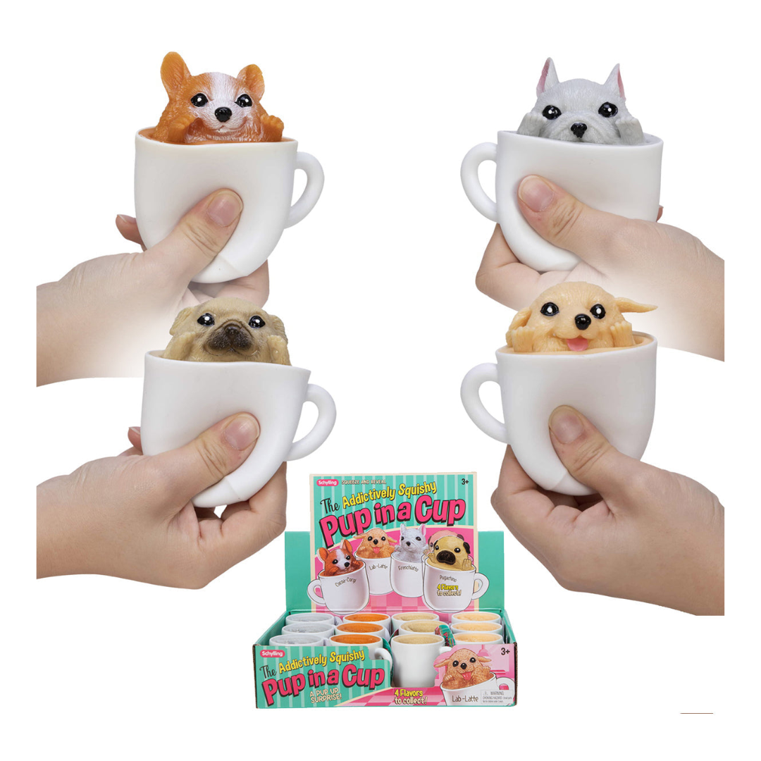 Schylling - Pup In A Cup Squishy Sensory Toy