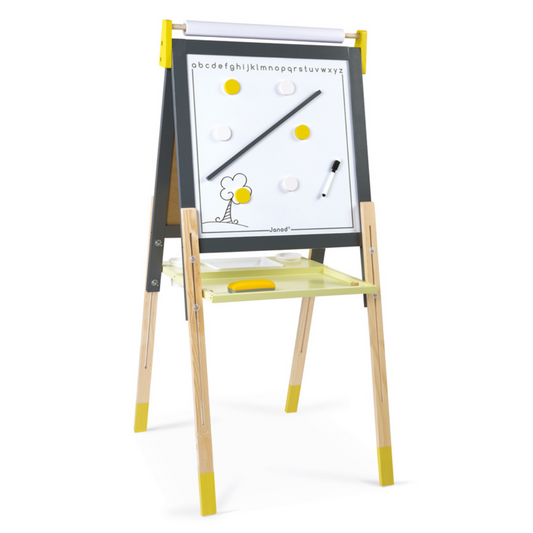 Janod - Height Adjustable Blackboard + Whiteboard (Grey)