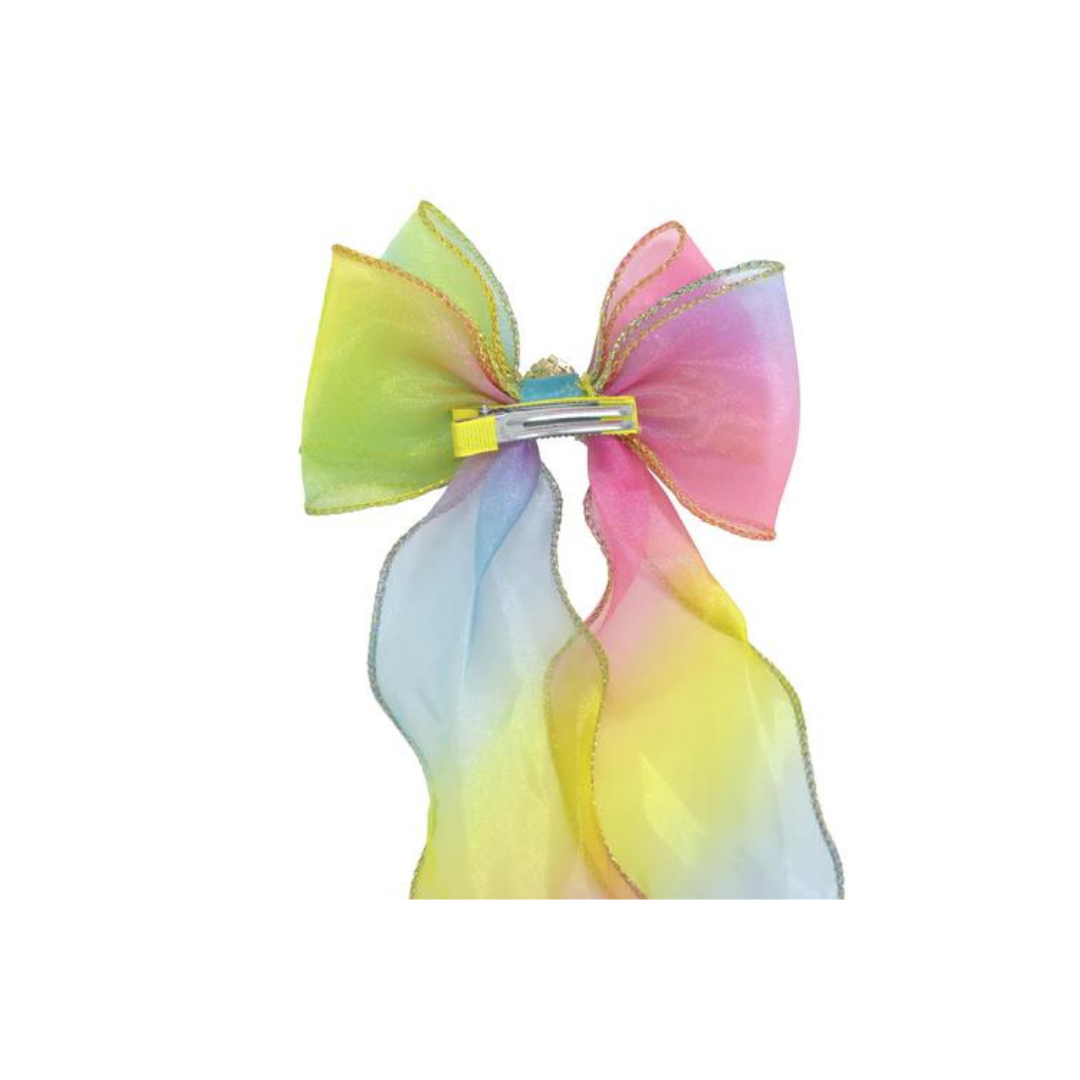 Pink Poppy - Rainbow Butterfly Bow Hair Clip