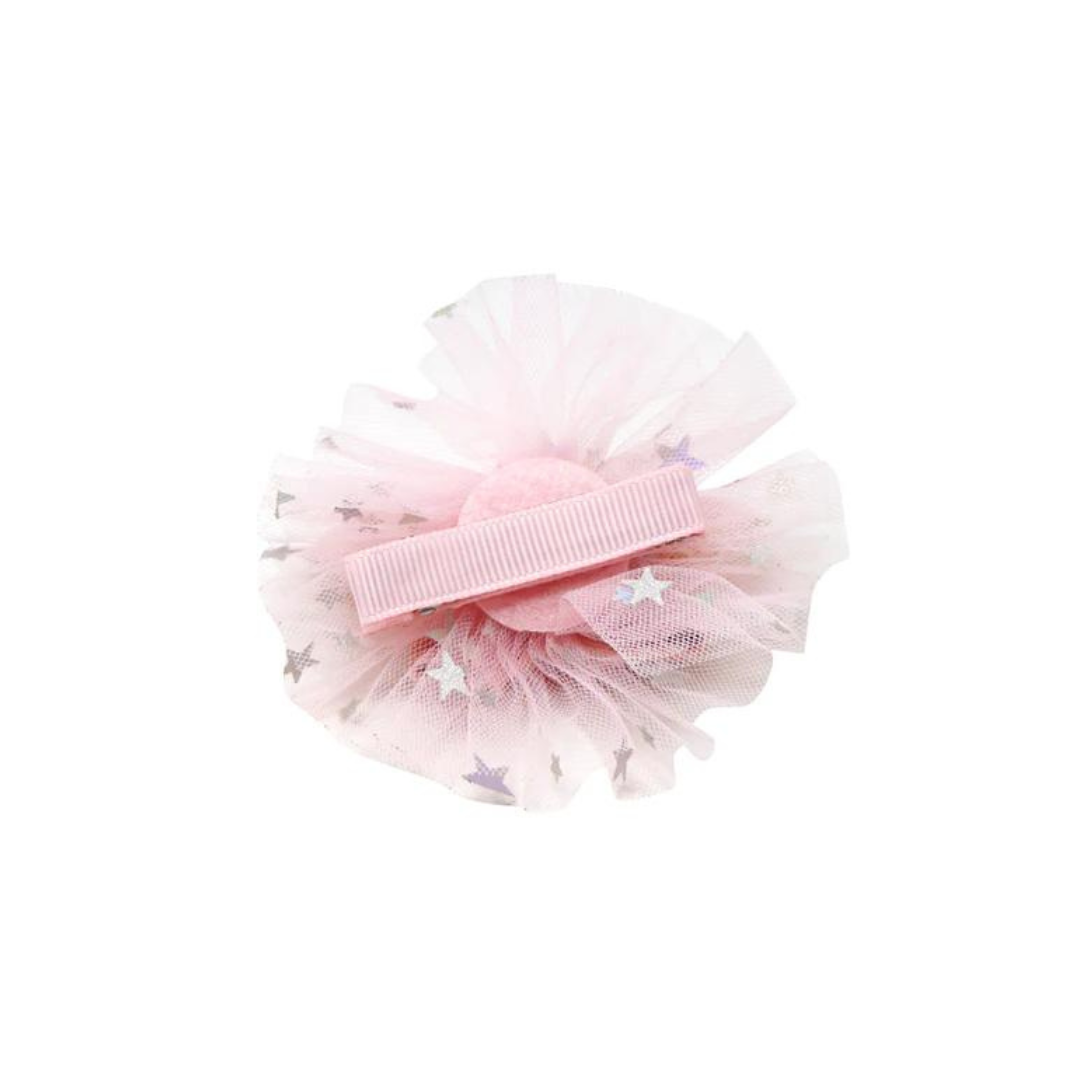 Pink Poppy - Bella Bunny Pale Pink Sequin Ears with Tulle Hairclips
