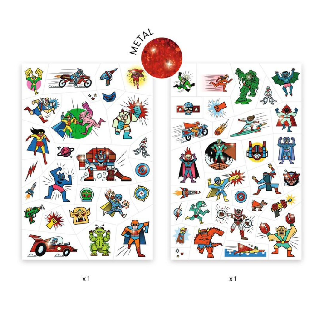 Djeco 50+ Heroes Vs Villains Tattoos
