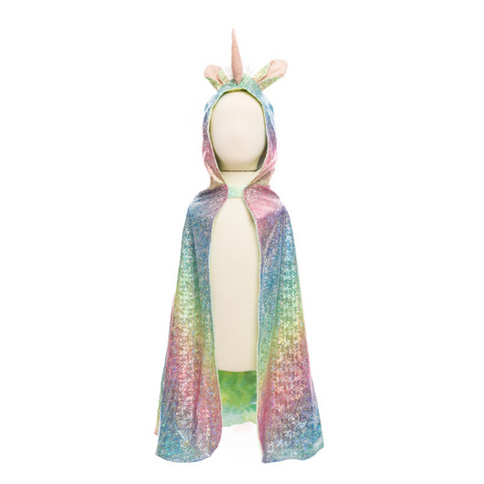 Great Pretenders - Shimmering Rainbow Reversible Unicorn Dragon Cape
