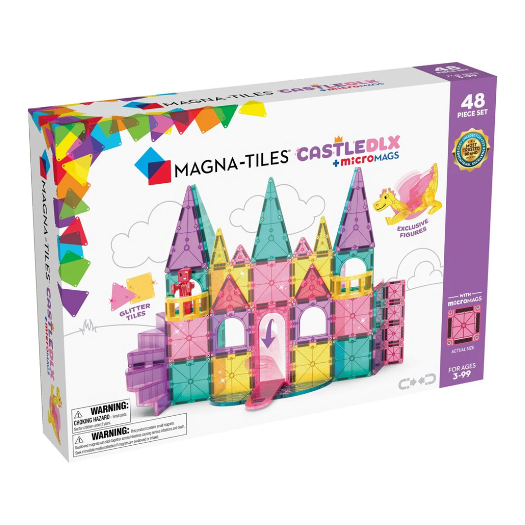 Magna-Tiles Castle DLX+ microMAGS - 48 Piece Set