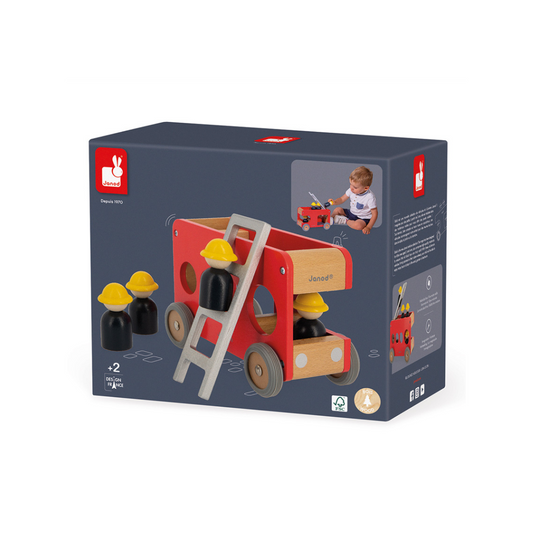 Janod - Wooden Fire Engine