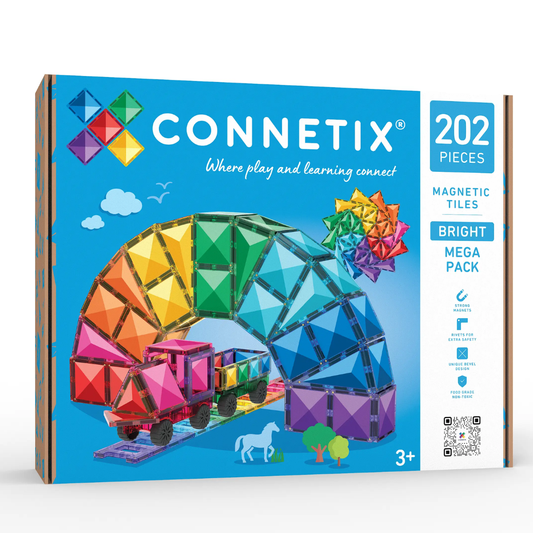 Connetix Tiles 202 Piece Bright Mega Pack