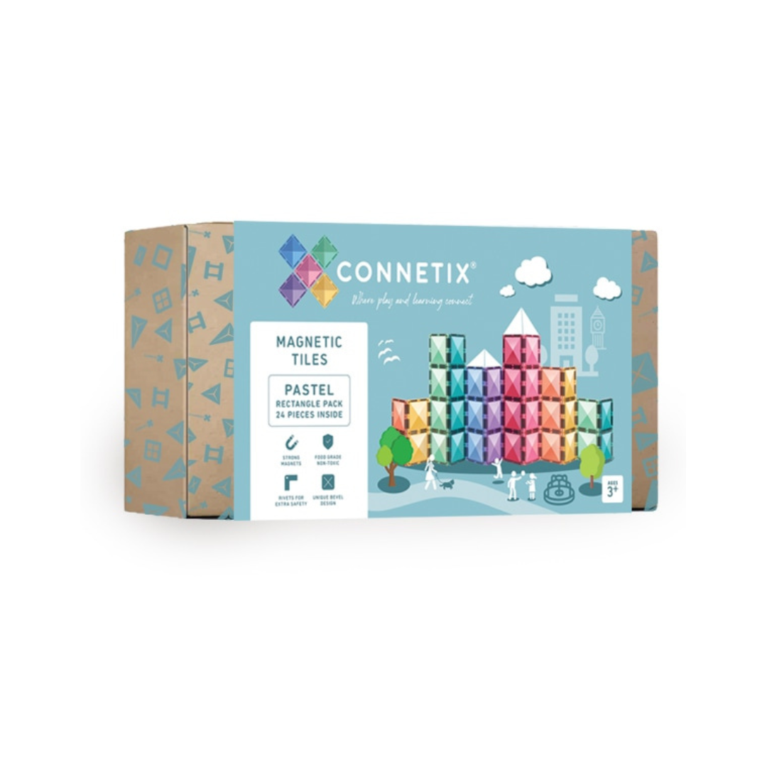 Connetix Tiles 24 Piece Pastel Rectangle Pack