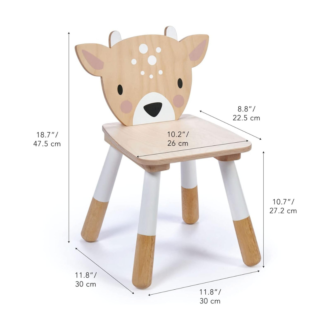 Tender Leaf Forest Deer Wooden Chair