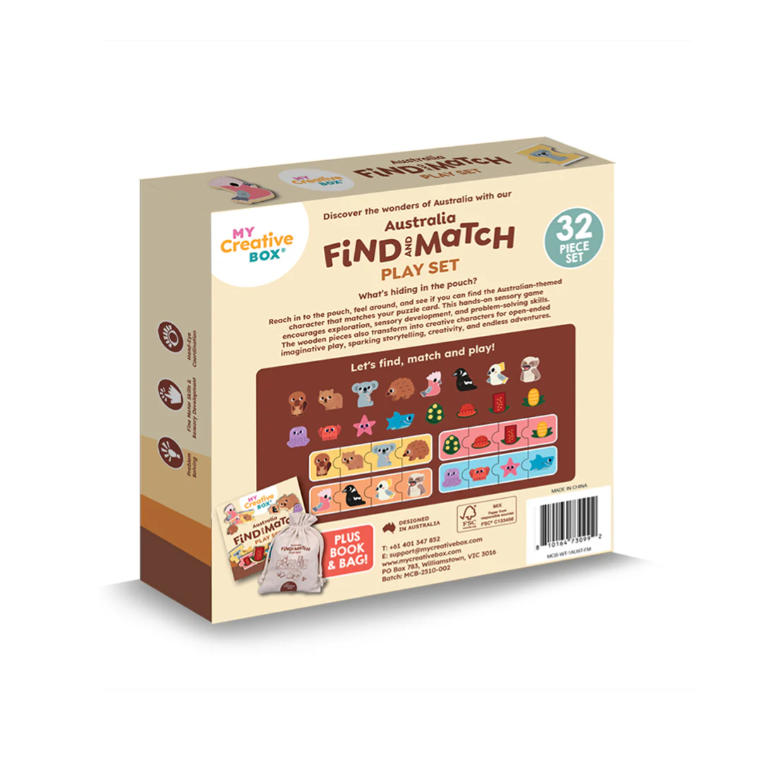 My Creative Box - Aussie Animals Find and Match Playset