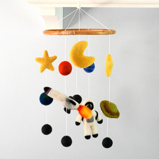 Tara Treasures - Nursery Cot Mobile | Outer Space, Rocket and Astronaut