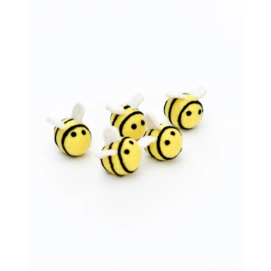 Tara Treasures - 5 Felt Bees