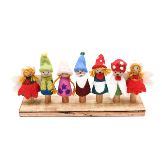 Tara Treasures - Fairies and Gnomes Finger Puppet Set