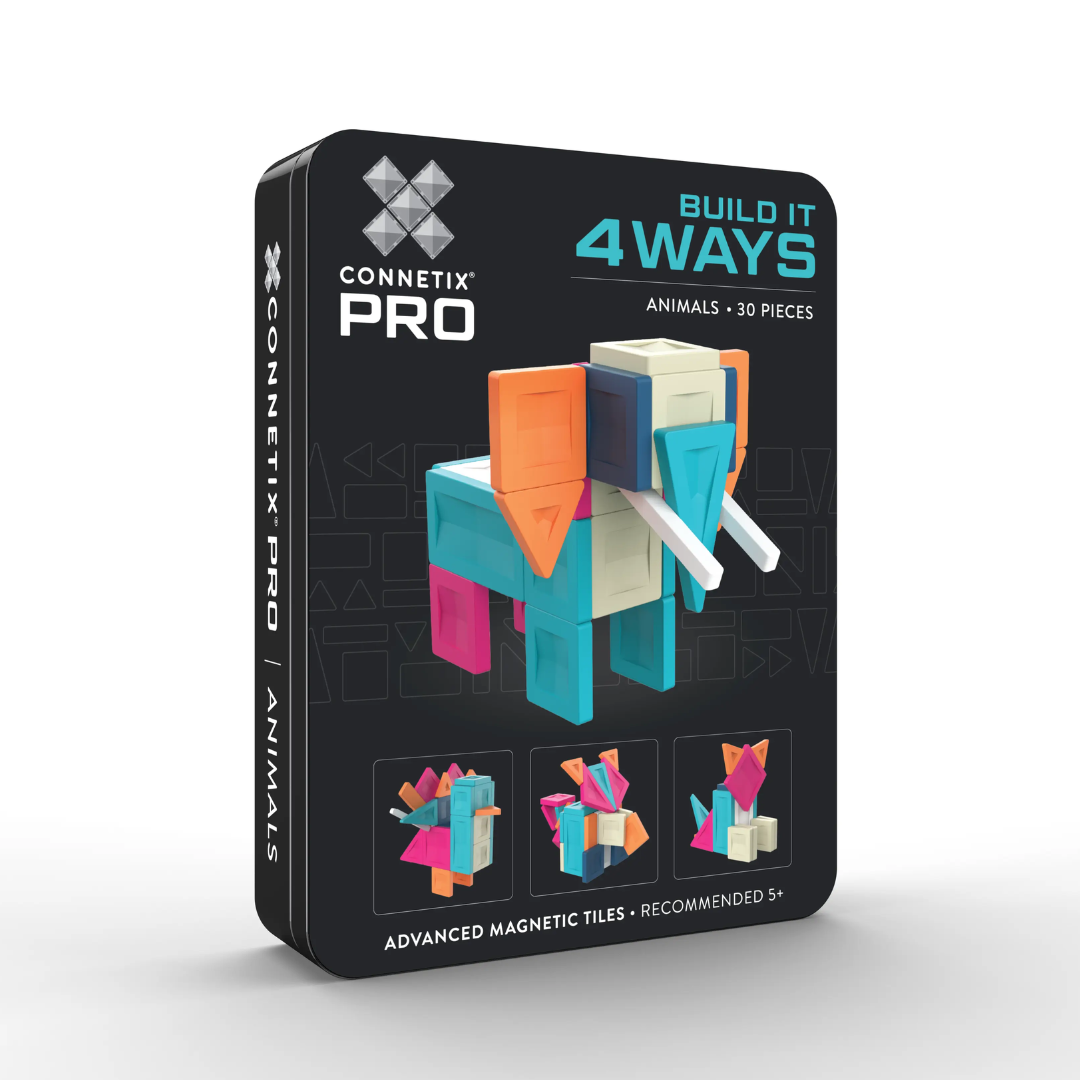 Connetix Tiles 30 Piece PRO Build It 4 Ways - Animals