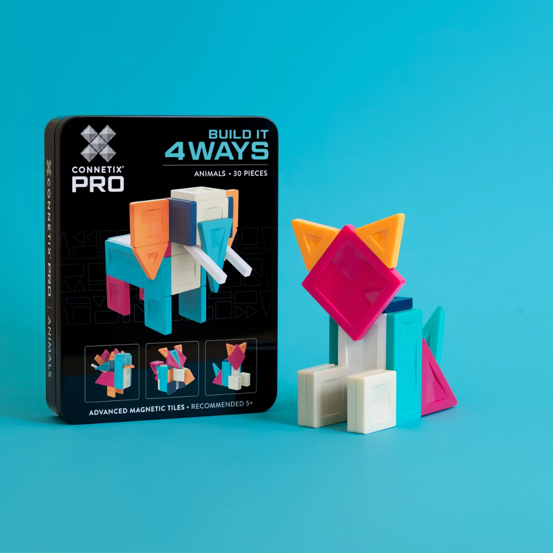 Connetix Tiles 30 Piece PRO Build It 4 Ways - Animals