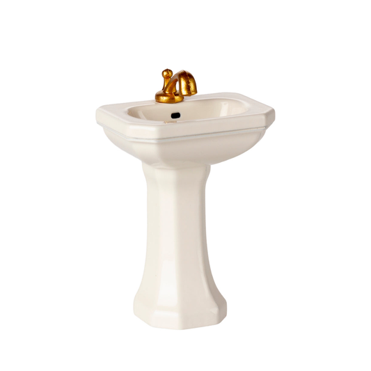 Maileg Bathroom Sink Mouse Off White