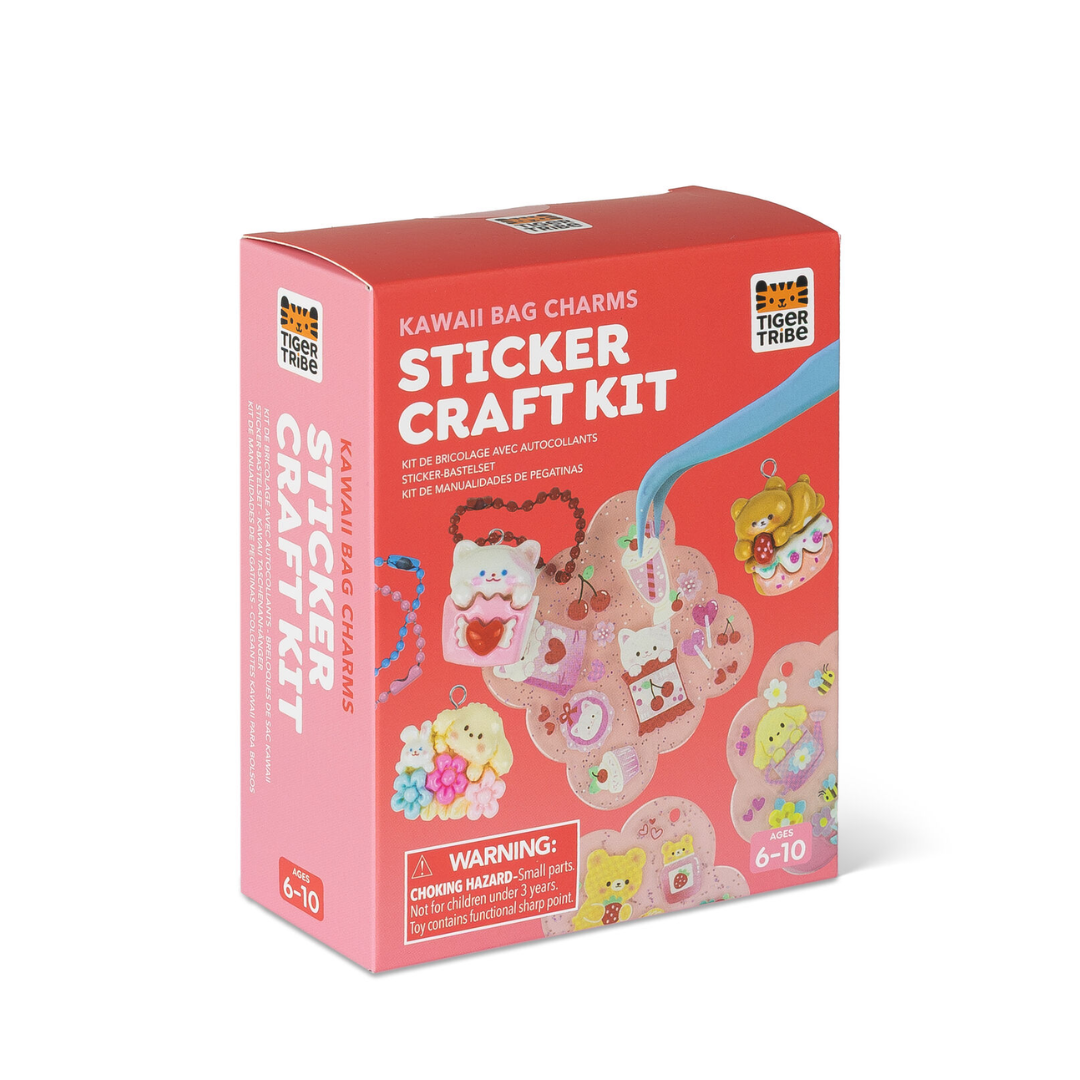 Tiger Tribe -  Sticker Craft Kit | Kawaii Bag Charms