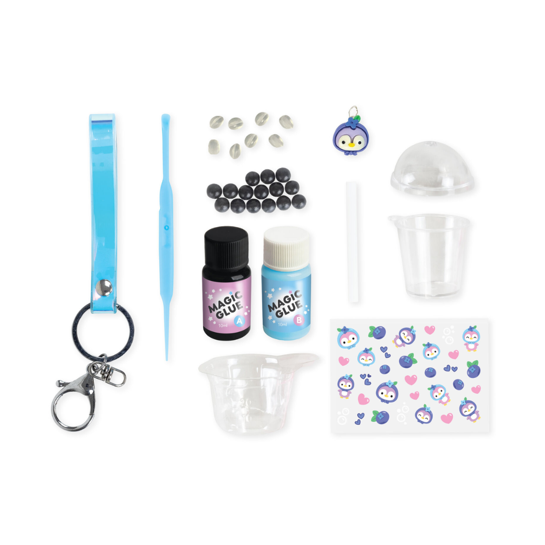 Tiger Tribe - Bag Charm Kit | Blueberry Bubble Tea