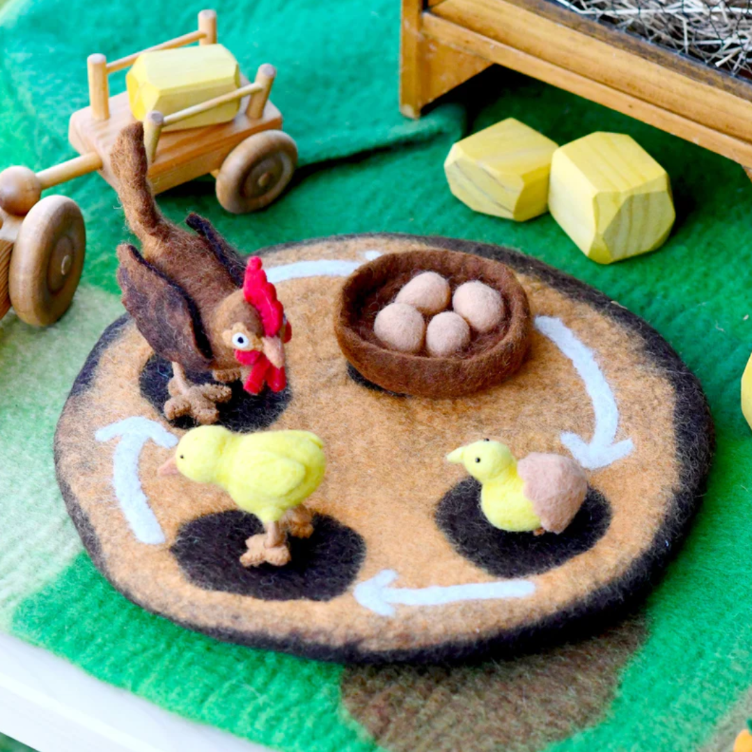 Tara Treasures - Lifecycle of a Chicken Felt Toys