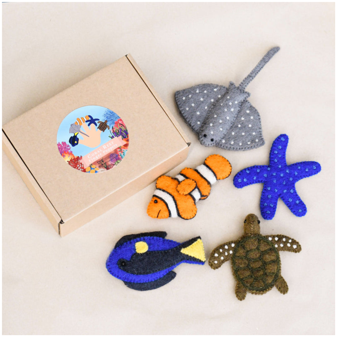 Tara Treasures - Australian Coral Reef Under the Sea -Finger Puppet Set