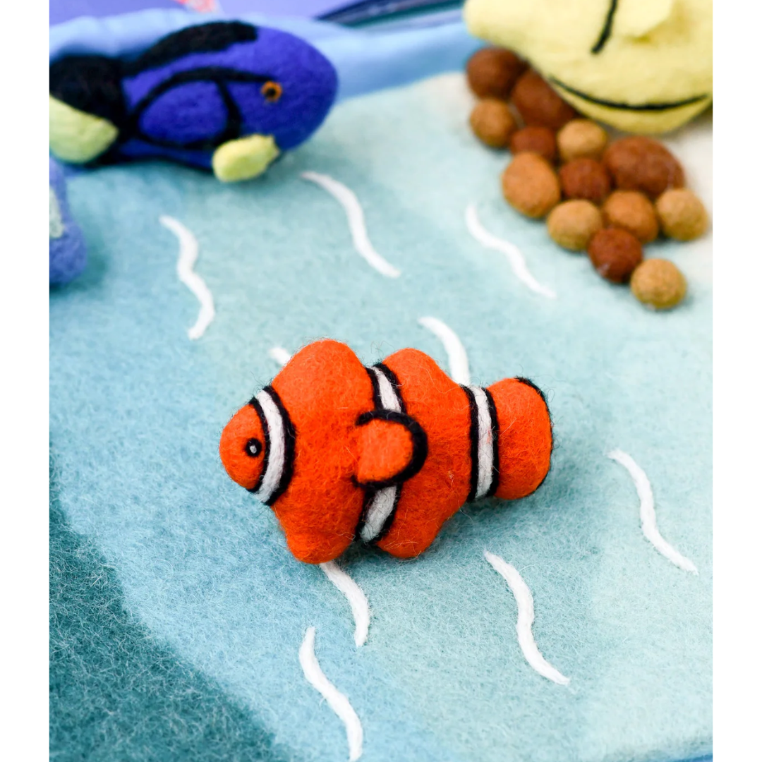 Tara Treasures - Felt Clownfish Toy (Coral Reef Fish)