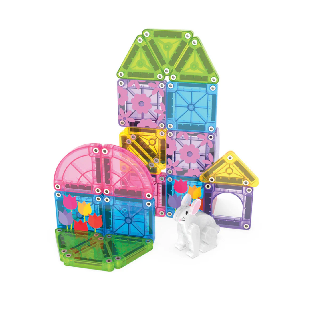Magna-Tiles - MicroMAGS - Spring Garden 24 Piece Travel Set