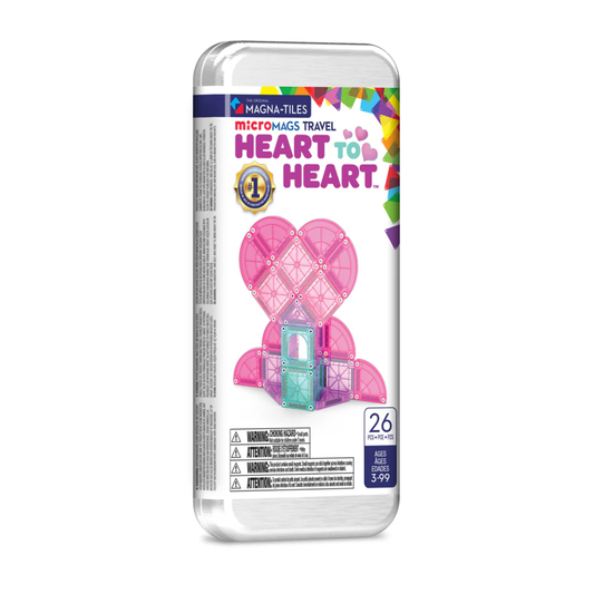 Magna-Tiles - MicroMAGS - Heart to Heart 26 Piece Travel Set