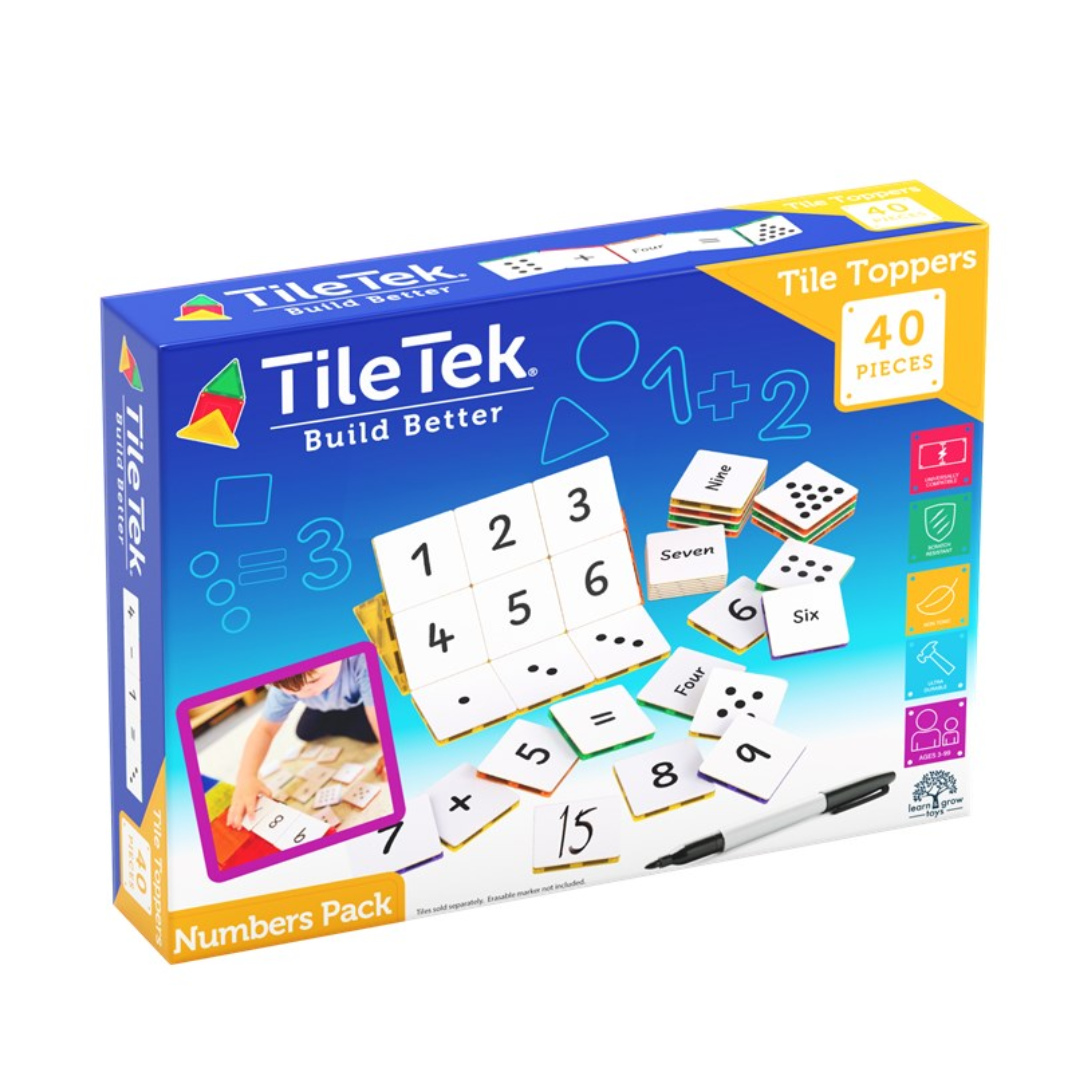 TileTek - 40 Piece Tile Topper | Numbers Pack