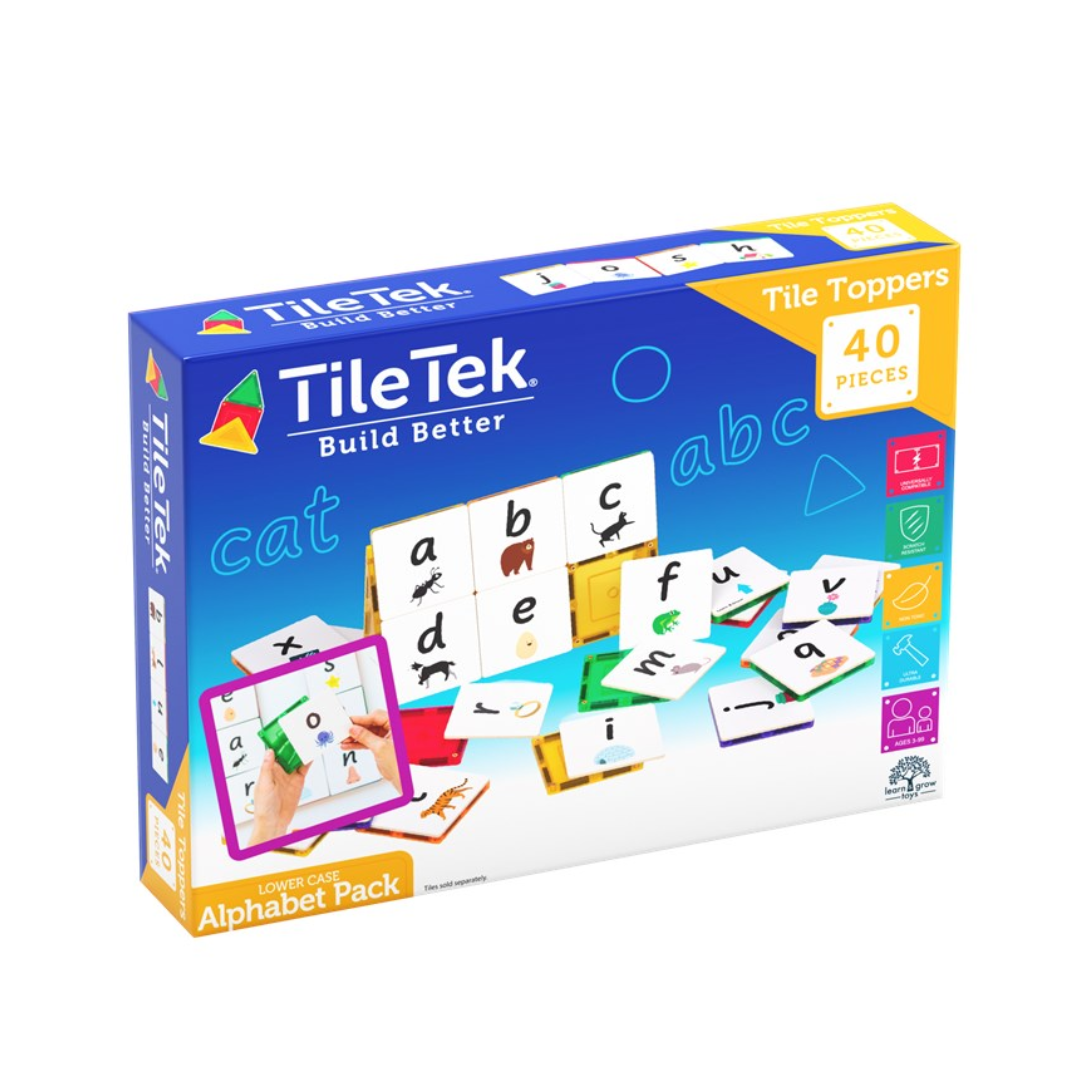 TileTek - 40 Piece Tile Topper | Alphabet Lower Case Pack