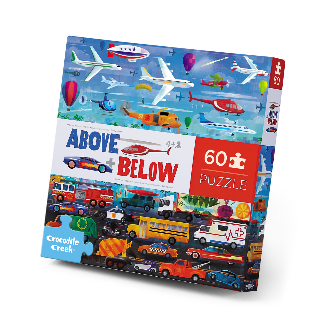 Crocodile Creek - Above & Below Puzzle - Things That Go | 60pc