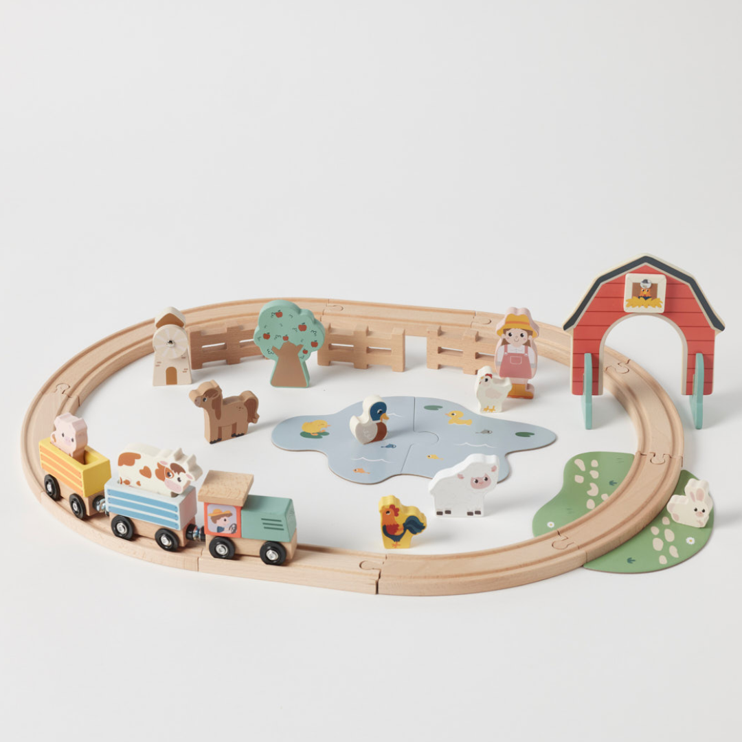 Zookabee - Wooden Farm Fun Train Set