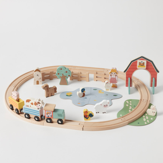Zookabee - Wooden Farm Fun Train Set
