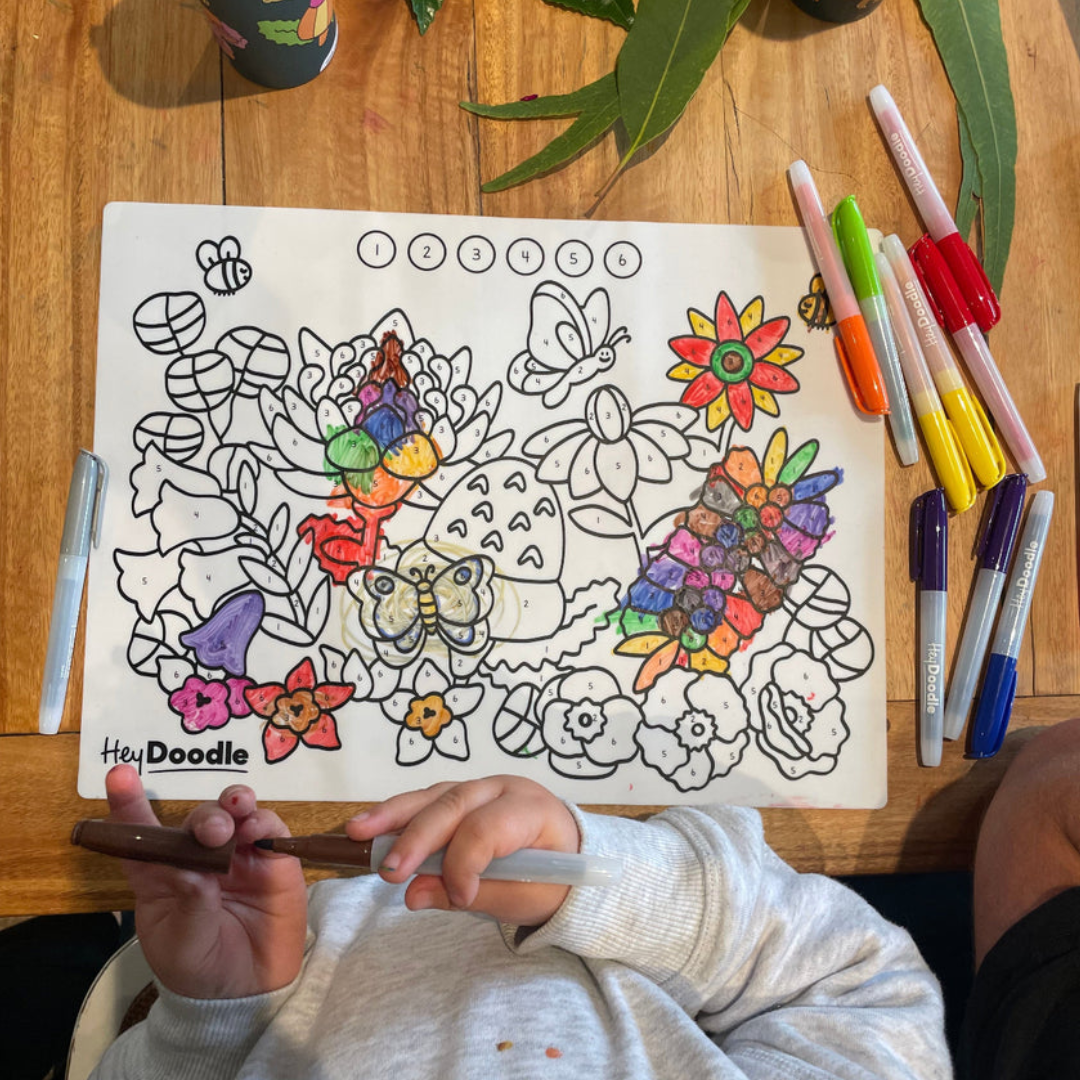 Hey Doodle Mat - Flower Power