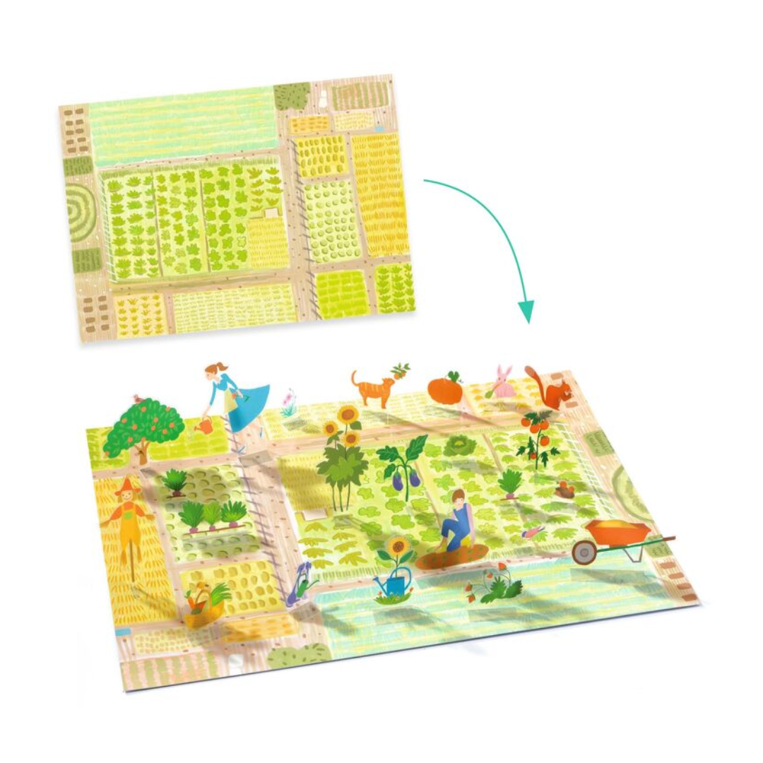 Djeco Farm 80 pc Lift-Up Stickers