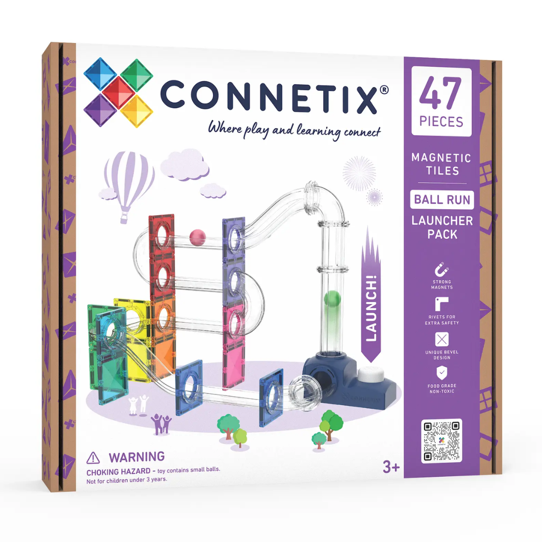 Connetix Tiles 47 Piece Ball Run Launcher Pack