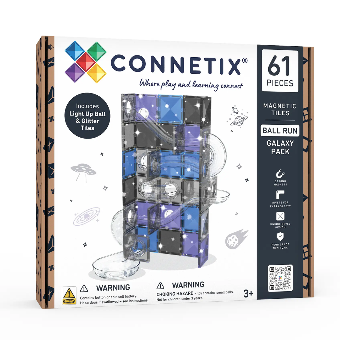 Connetix Tiles 61 Piece Ball Run Galaxy Pack