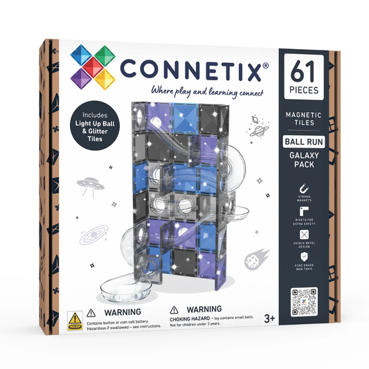 Connetix Tiles 61 Piece Ball Run Galaxy Pack