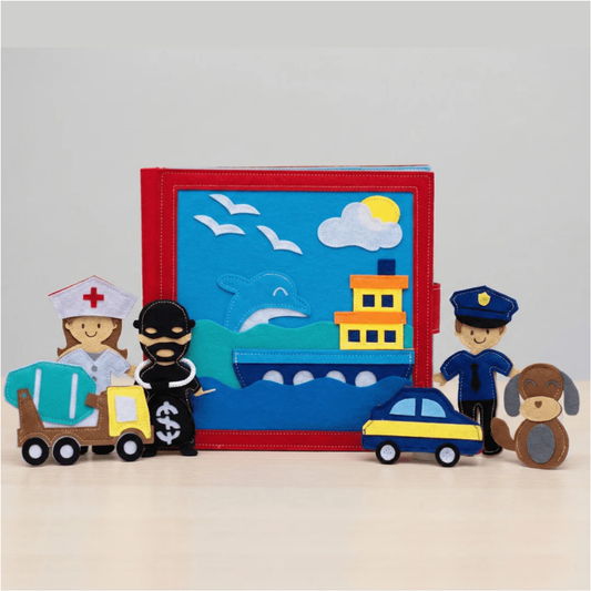 SmartyPals - Little Role Players Felt Busy Book | Screen-Free Dress-Up Activity Book for Kids