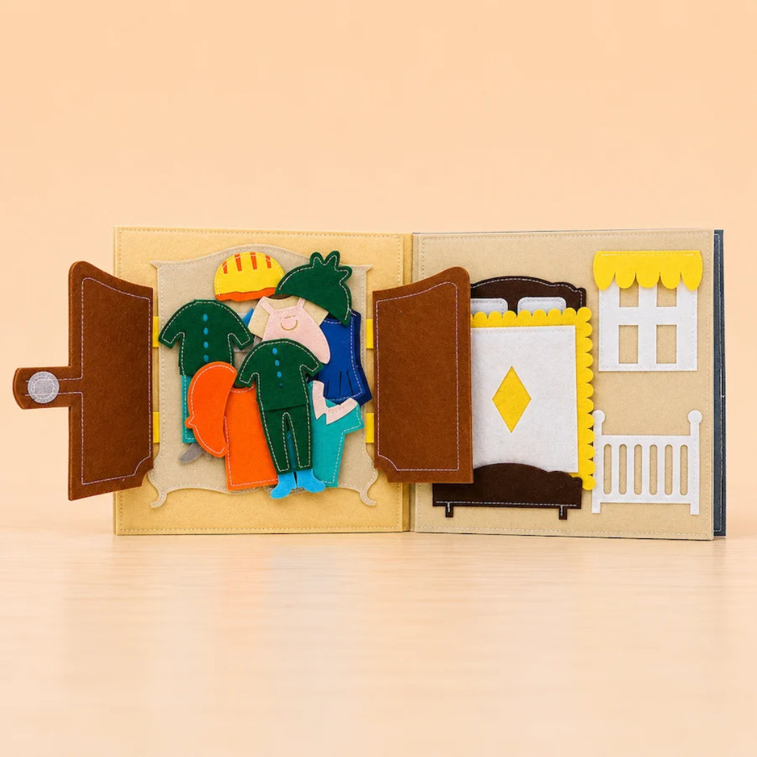 SmartyPals - Sweet Home Felt Busy Book | Screen-Free Educational Activity Book for Kids