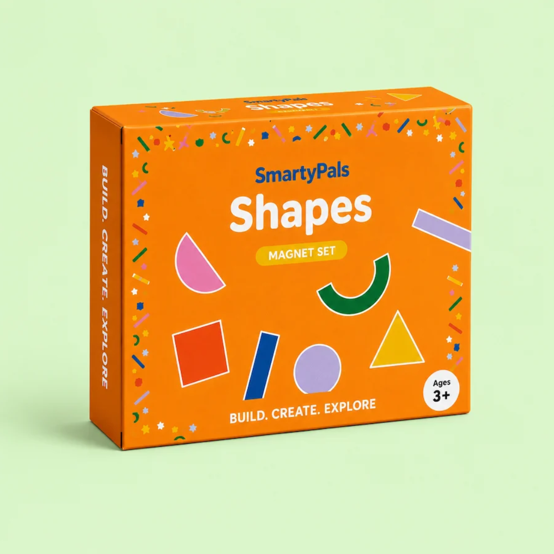 SmartyPals - Magnetic Shapes Set | Colour & Shape Magnets for Kids